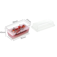 Tasses à mousse en plastique dur pour desserts, coffret d'emballage avec couvercle pour pudding et desserts ml