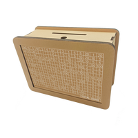 Tirelire carrée créative en bois étanche pour enfants, boîte de rangement d'argent, décoration de chambre et de bureau