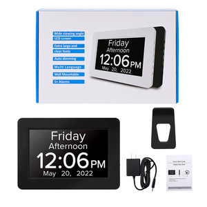 8 inch <span class=keywords><strong>LCD</strong></span> nền đen màu vàng và trắng văn bản mất trí nhớ hiển thị ngày ngày thời gian đồng hồ cho mất trí nhớ người cao tuổi - Product Image 6