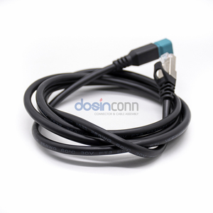 Câble d'assemblage automobile HSD 4P Code Z Mâle vers <span class=keywords><strong>RJ45</strong></span> 8P8C Adaptateur mâle Câble LVDS 1M - Product Image 1