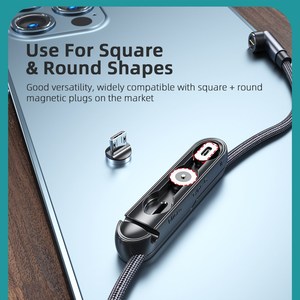 Boîte à fiches magnétiques 3-en-1 Type-C <span class=keywords><strong>Micro</strong></span> USB Cable Plug Magnet Connector Head Container - Product Image 3