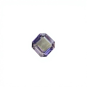 Pierre de Tanzanite naturelle certifiée non chauffée multicolore de 2,27 carats, taille Asscher carrée, couleur excellente, Zoisite naturelle, nette à la loupe - Product Image 1