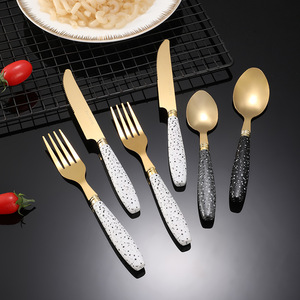 Cổ điển chất lượng cao Flatware Set thép không gỉ bạc Set phong cách cổ điển 4/24 muỗng dao nĩa thiết lập dao kéo - Product Image 4