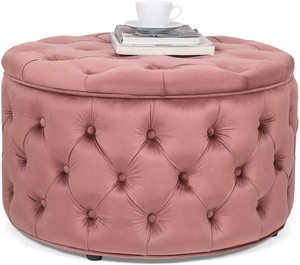 Commercio all'ingrosso rotondo velluto negozi <span class=keywords><strong>Haussmann</strong></span> moderno bianco soggiorno mobili piccoli sgabelli rotondi - Product Image 3