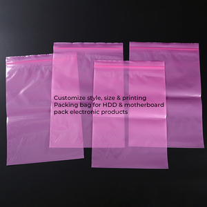 LDPE antistatique ESD PE <span class=keywords><strong>sac</strong></span> rose personnalisé PCB électrique <span class=keywords><strong>sac</strong></span> <span class=keywords><strong>de</strong></span> protection statique sous vide <span class=keywords><strong>sac</strong></span> à fermeture éclair <span class=keywords><strong>sac</strong></span> d'emballage d'humidité en papier d'aluminium - Product Image 4