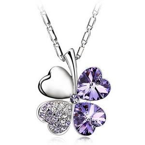 שרשרת קריסטל לנשים יפהפייה ויצירתית חדשה עם תלתן ארבע עלים - Product Image 6