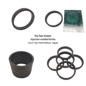 Aimant annulaire multipolaire permanent de conception d'usine D152.5 * 134.5 * H24mm Rotor de moteur magnétique de ferrite d'injection 16 pôles coupe de ventilateur - Product Image 4
