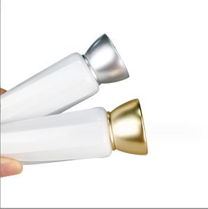 Paquete de manguera cosmética arrugada poligonal blanca de 80g, embalaje de 80ml, botella vacía, botella de vacío de plástico - Product Image 3