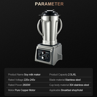 Industriële blender van roestvrij staal, multifunctioneel, voor sojamelk en fruit, OEM-aanpassing mogelijk
