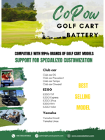 48 فولت/فولت 160AH LiFePO4 الذكية BMS لسيارة EZGO/Club Car poucle/Yamaha محرك 2 ممتد المدى العميق بطارية ليثيوم