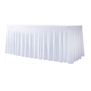Amazon Hot Selling <strong>Black</strong> Spandex Stretch Wrinkle Resistant <strong>Table</strong> Skirt <strong>Table</strong> <strong>Clothes</strong> for Rectangle <strong>Tables</strong> - Product Image 6