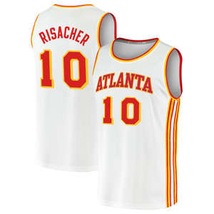 Atlanta Pria 2024 # 1 Jersey Basket Jalen Johnson Bordir Ukuran Besar Bernapas Cepat Kering Kaos Olahraga Musim Panas - Product Image 4