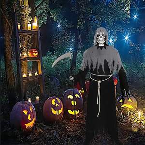 Disfraz <span class=keywords><strong>de</strong></span> fiesta <span class=keywords><strong>de</strong></span> Halloween para adultos y niños Grim Reaper Ghost Skeleton Cosplay <span class=keywords><strong>Scream</strong></span> of Dark God incluye máscara <span class=keywords><strong>de</strong></span> utilería <span class=keywords><strong>de</strong></span> escenario - Product Image 3