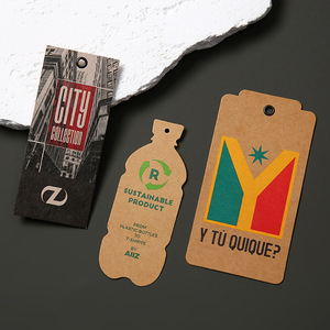 Étiquettes suspendues en papier kraft personnalisées Dehong pour vêtements, usage intérieur - Product Image 1