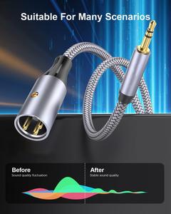 Hoge Kwaliteit Zuurstofvrije Koperen Vergulde Gebalanceerde 3.5Mm <span class=keywords><strong>Trs</strong></span> Naar Xlr Kabel 3.5Mm Naar 3pin Xlr Audio Kabel Voor Laptop - Product Image 3