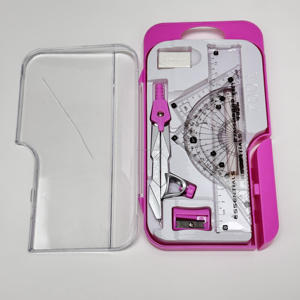 Promoción, nuevo diseño, brújula con regla y auricular para matemáticas, dibujo geométrico, círculo, papelería, juego de brújulas para estudiantes de escuela - Product Image 2