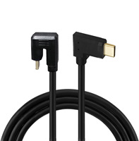 Kabel USB C Male ke Male 10Gbps 5A 4K 60Hz Bentuk U Sudut Kanan untuk Peralatan Industri Otomotif