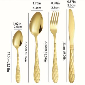 Wholesale Luxury Stainless Steel Hammer Pattern Cutlery <b>Set</b> Dinner <b>Knife</b> <b>Fork</b> <b>Spoon</b> Flatware <b>Sets</b> for Wedding Restaurant Hotel - Product Image 2