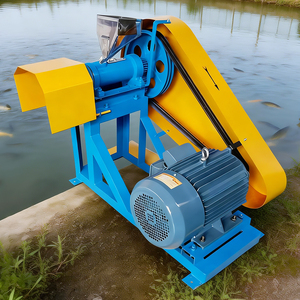 Machine à granulés d'aliments pour poissons bleus et jaunes avec moteur pour usage aquatique - Product Image 1