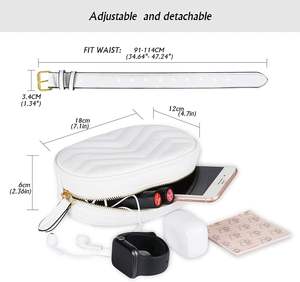 Elegante <span class=keywords><strong>riñonera</strong></span> blanca para hombres y mujeres, <span class=keywords><strong>riñonera</strong></span> impermeable con cierre de cremallera, <span class=keywords><strong>riñonera</strong></span> de moda para regalo de viaje de fiesta - Product Image 3