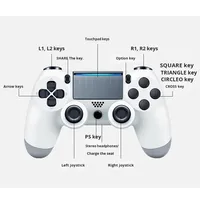Manette P4 à six axes avec gyroscope, détection de mouvement et vibration pour PC, manette de jeu sans fil avec gyroscope et vibration pour PS4