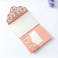 Cartes d'invitation de mariage personnalisées de luxe, papier artistique, vernis mat, impression UV, découpe personnalisée, taille/logo sur mesure, style chinois, découpe au laser