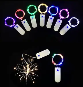 Offre Spéciale moins cher CR2032 Mini fil de cuivre à piles lumières 20 LED Flash fée guirlandes lumineuses pour les vacances de noël