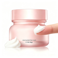 Crème Visage Hydratante et Nourrissante Longue Durée à Base de Protéines de Sérum, Faible MOQ, 50g, pour Peaux Sèches et Mixtes