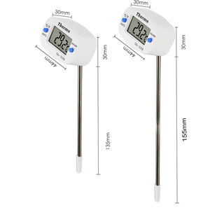 Termometer <span class=keywords><strong>digital</strong></span> memasak dapur, alat pengukur suhu dapur tahan air warna putih dan hitam BBQ - Product Image 2
