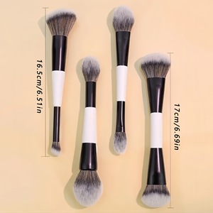 ชุดแปรงแต่งหน้าแบบปลายคู่ 4 ชิ้นแป้งรองพื้นคอนทัวร์คอนซีลเลอร์แปรงเครื่องสำอางสำหรับดวงตา - Product Image 1