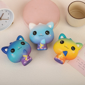 Squeeze Toys Cat <b>Squishy</b> Pu Soft Stress Relief Toy For Kids Unisex 5 To 7 Years - Product Image 2