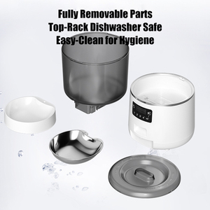 독특한 디자인의 인터랙티브 스테인리스 스틸 스마트 급식기, 강아지와 고양이를 위한 카메라 앱 제어 기능이 있는 자동 와이파이 급식기 - Product Image 3