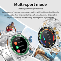 AW12 1,28 pulgadas Ultraclear Fitness Tracker Reloj inteligente Monitor de ritmo cardíaco Sueño Compatible con Android Banda de acero Rastreador de calorías