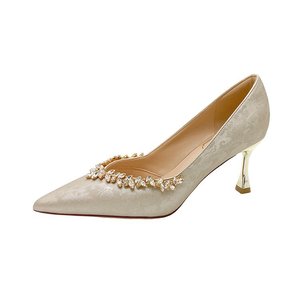 Meilleures ventes : Chaussures à talons hauts pour femmes, à strass, tendance mode pour l'été, mariage/bal/fête, vente en gros usine, livraison rapide - Product Image 5