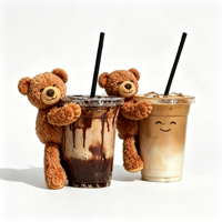 Mini ours en peluche doux à faible MOQ avec rembourrage en coton PP pour ornement latéral de tasse à café, cadeau