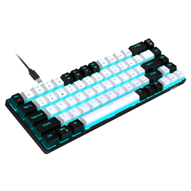RGB Backlit Color Lighting DIY Trading Mechanical Gaming Keyboard with Blue Switch Wired Type C Hot Swappable for PC