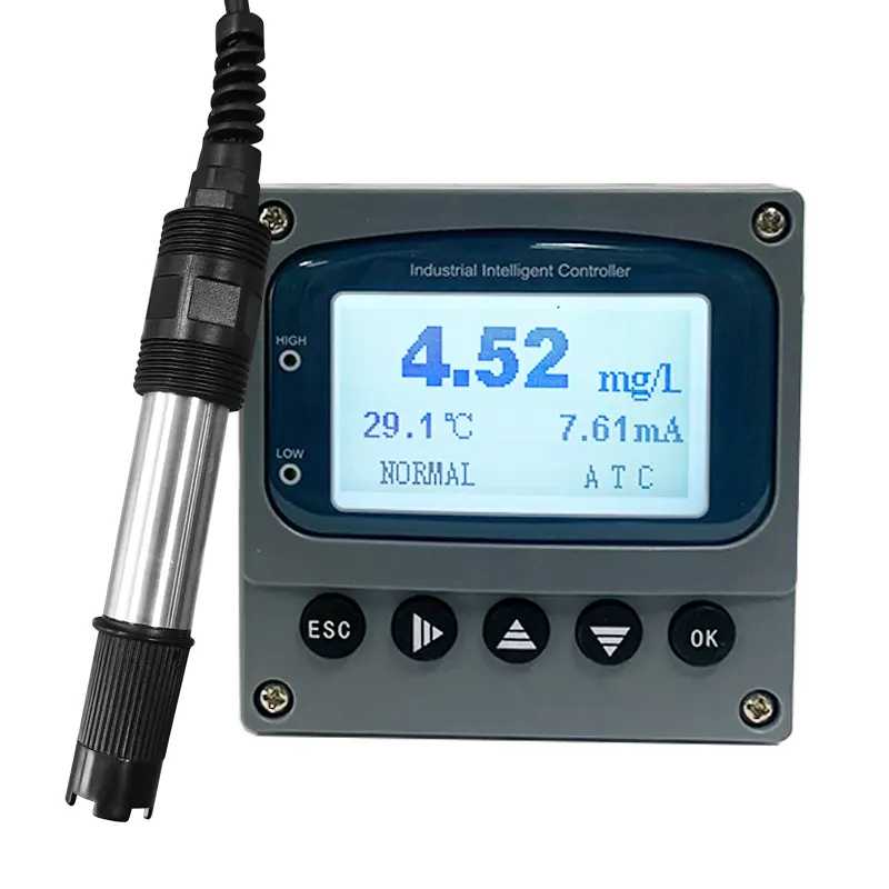 Détecteur de sondes de température d'eau hydroponique numérique ph do control contrôleur de compteur d'oxygène dissous souterrain pour poissons