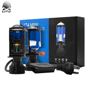 Projecteur super lumineux lentille de phare LED Mini H4 LED H7 ampoules de phare <span class=keywords><strong>Laser</strong></span> 100W 20000LM lentille de projecteur LED de voiture Bi - Product Image 3
