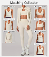 Veste de Pilates Chic Personnalisée avec Logo pour Femme, Col Montant, 78% Nylon 22% Élasthanne, Respirante, Coupe Ajustée, pour l'Entraînement (Vente en Gros)