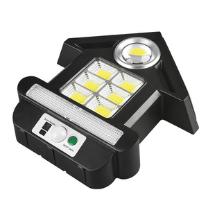 Lampe murale solaire avec télécommande, capteur LED COB, étanche, pour extérieur, jardin, forme de maison, 1W - Product Image 2