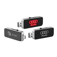 Clé USB double tête Type C haute vitesse OTG pour téléphone et PC UTC186, clé USB coulissante avec fonction LED personnalisée