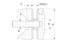 Prix compétitif de haute qualité finition de teinture de quincaillerie en acier inoxydable SS 304 316 entretoise en verre solide de 50 mm de diamètre pour garde-corps