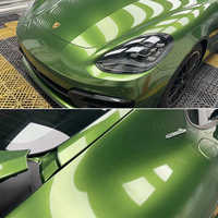 Vinilo para Envoltura de Autos PVC Air Channel, Ultra Brillante, Metálico, Verde Esmeralda Sonoma, Verde Medianoche, Cambia de Color, Autoadhesivo para Carrocería