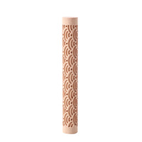 Nouveau Rouleau à Pâtisserie en Bois de Hêtre Façonné à la Main pour Pâte à Modeler, Outil d'Art Potier, Bâtonnet de Gaufrage à Motifs, Chine
