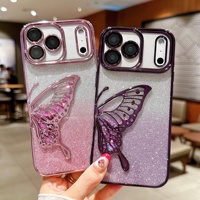 Coque liquide scintillante effet sable mouvant pour iPhone 17 16 Pro Max avec protection d'objectif, couverture arrière antichoc à flux dynamique étincelant