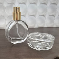 Flacon de parfum en verre à col serti 15 ml transparent, vaporisateur de voyage à fine brume, atomiseur cosmétique pour huile de parfum