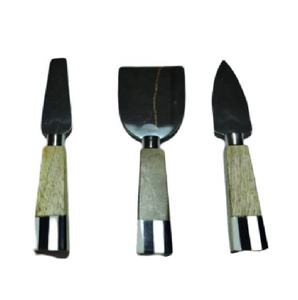 ที่มีคุณภาพดีร้อนขายเรซิ่นไม้การออกแบบจับเหล็กชุดชีสที่กำหนดเองเครื่องมือโลโก้การคุ้มครองสิ่งแวดล้อม Eco - Product Image 1