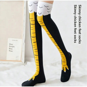 Novelty Chicken Leg Long <b>Socks</b>, Thin Breathable Chicken Claw Stockings, Slimming High Tube <b>Socks</b> For Women, Casual Sports - Product Image 6