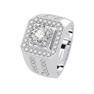 Haute Qualité Hommes 925 Argent Cubique Zircone Anneau Style Classique Rhodium Placage Direct Usine En Gros Vietnam Fabricant - Product Image 2