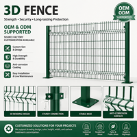 Panel de Cerca de Alambre Soldado en V 3D con Revestimiento de PVC Verde, Montaje con Pernos y Clips para Seguridad en Patios Escolares, Parques y Áreas Públicas
